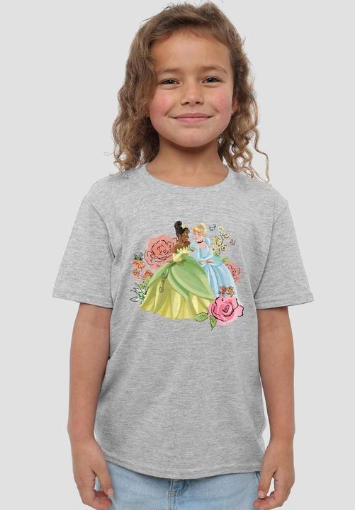 Actual product image Disney Princess Childrens/Kids In The Garden Tiana And Cinderella T-Shirt (104)