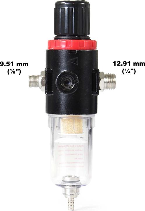 Produktbild Wiltec Airbrush Kompressor Druckregler Filter Wasserabscheider bis 7 bar 9,51mm 12,91mm