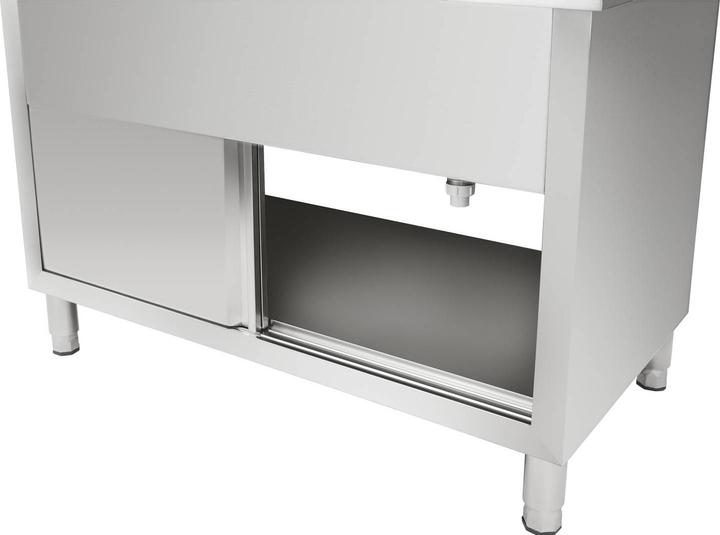 Produktbild Royal Catering Doppel Spülschrank Küchenschrank Unterschrank Spüle Küche Schiebetüren Spültisch (30 cm, 120 cm)