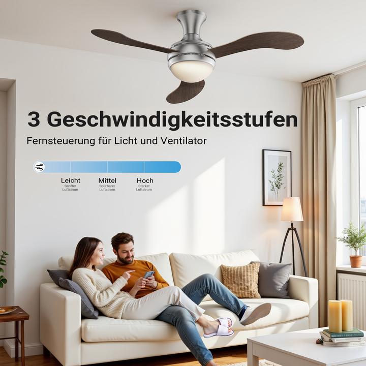 Immagine prodotto Wiltec Ventilatore da soffitto Ø130cm ventilatore 55W lampada ventilatore da soffitto telecomando (55 dB)