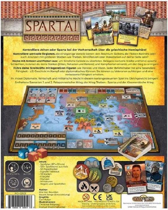 Immagine prodotto Spielworxx SPWD0009 - Sparta, gioco da tavolo, per 1-2 giocatori, da 14 anni (edizione it) (Tedesco)