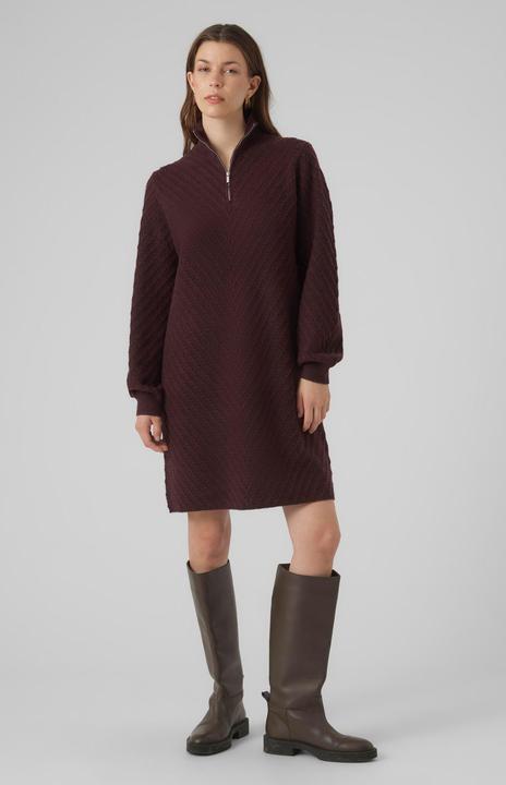 Produktbild Vero Moda VMANJASTINNA HIGHNECK ZIP DRESS GA EXC Strickkleid (M)