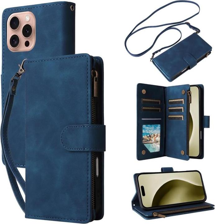 Produktbild Cover-Discount iPhone 16 Pro - Brieftaschen Hülle mit Umhängeband (Apple iPhone 16 Pro)