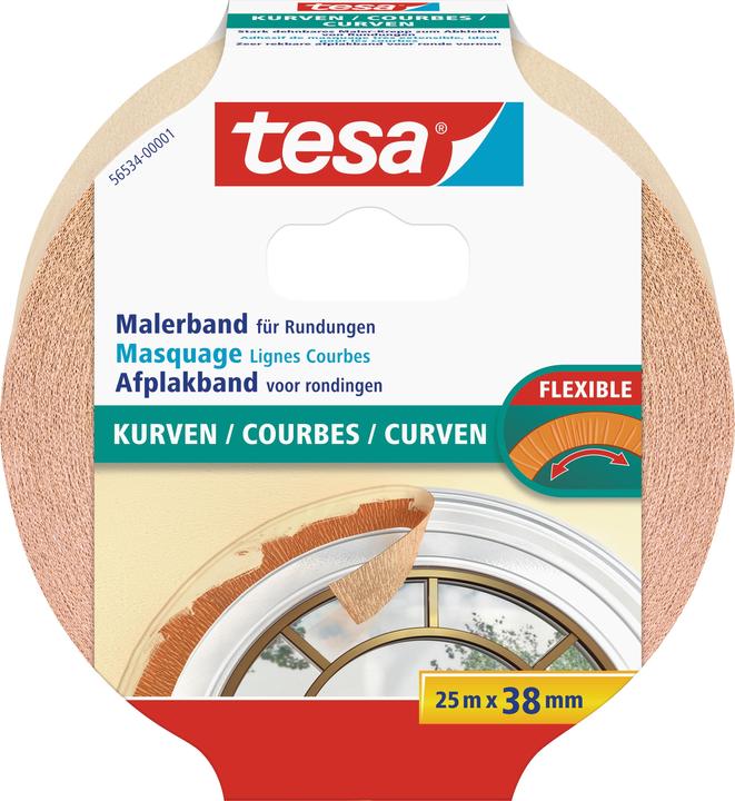 Immagine prodotto tesa Nastro da imbianchino per curve, nastro per curve (38 mm)
