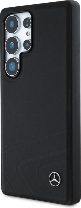 Actual product image Mercedes Leather Horizontal Debossed Curves MagSafe Case for Samsung Galaxy S25 Ultra - Black (Samsung Galaxy S25 Ultra)