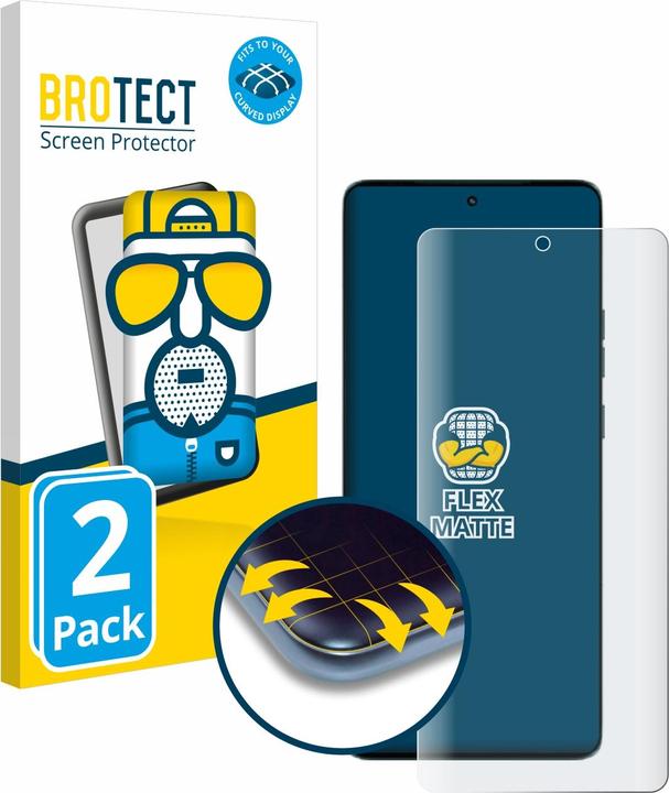 Actual product image BROTECT Full-Screen Protector Matte (2 Piece, Motorola Edge 50)