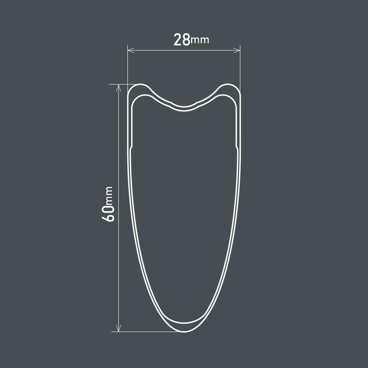 Actual product image Shimano Dura-Ace WH-R9200-C60 Collé (Wheelset, 28")