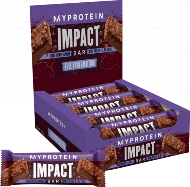 Image du produit MyProtein Impact Protein Bar (Fudge Brownie, 12 pcs, 855 g)