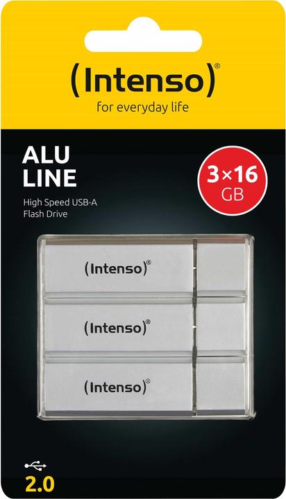 Actual product image Intenso 3521473 USB flash drive 16 GB USB type-A 2.0 silver (16 GB, USB 2.0)
