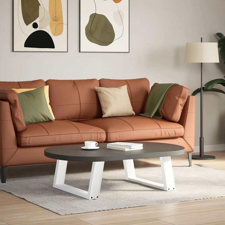Actual product image VidaXL U-shaped coffee table legs 2 pcs. White 60x(30-31) cm steel table leg