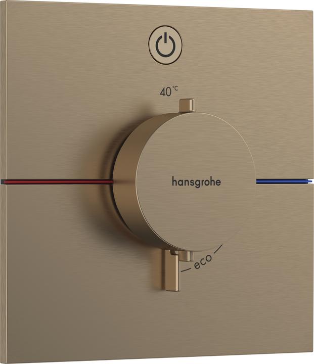 Produktbild hansgrohe ShowerSelect Comfort E Thermostat, Unterputz, 1 Verbraucher, eckige Rosette, mit Taste, 15