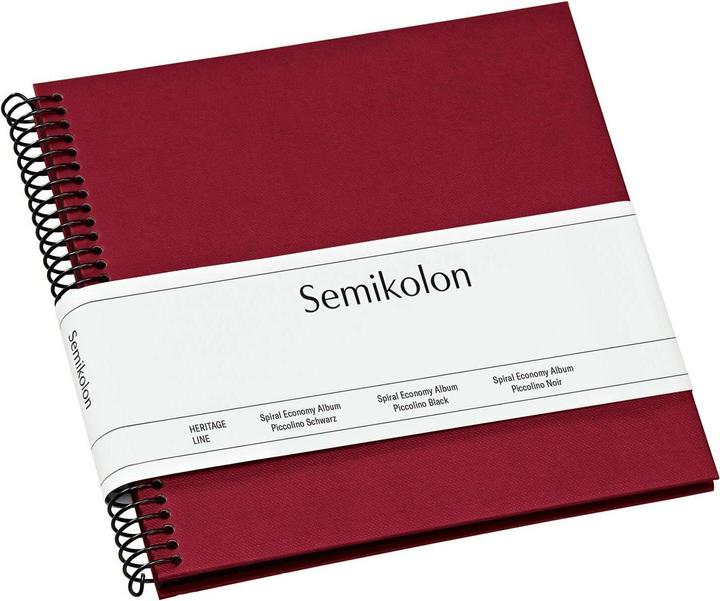 Image du produit Semikolon Album photo 17 x 17 cm Bordeaux, 20 pages noires (9 x 13 cm, 10 x 15 cm)