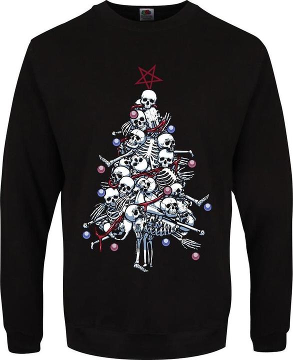 Grindstore Weihnachtspullover mit SkelettChristbaum