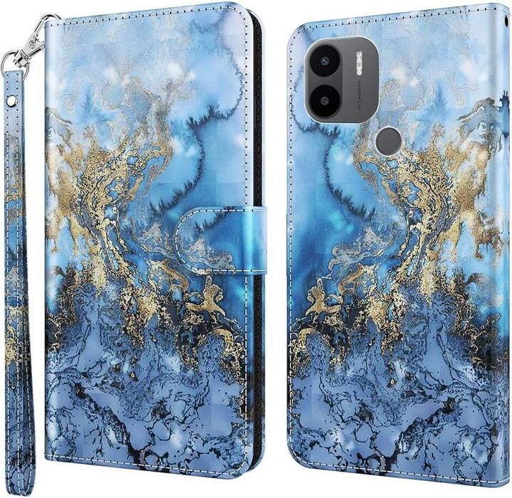 Image du produit Cover-Discount Xiaomi Redmi A2 / A1 - Étui effet paillettes marbre bleu (Xiaomi Redmi A2, KXD A1)