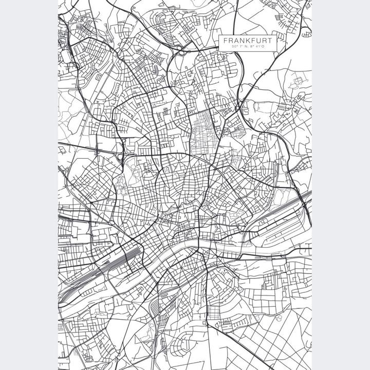 Produktbild Trenddeko Stadtplan Frankfurt (192 x 300 cm)