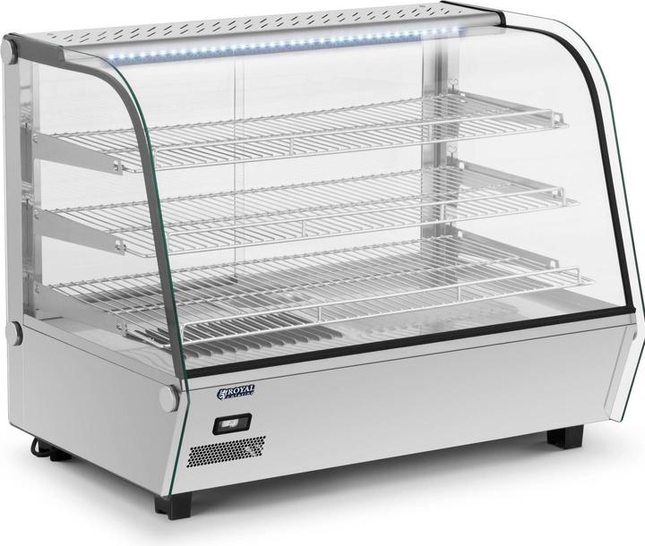 Produktbild Royal Catering Heisse Theke Warmhaltevitrine Wärmevitrine Warmhaltetheke 160 L 1500 W beleuchtet