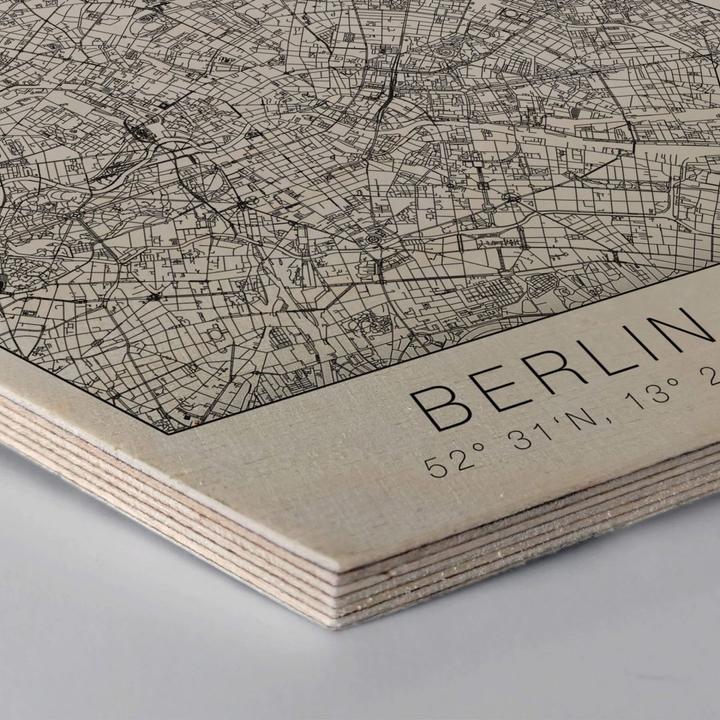 Produktbild Trenddeko Stadtplan Berlin (55 x 47 cm)