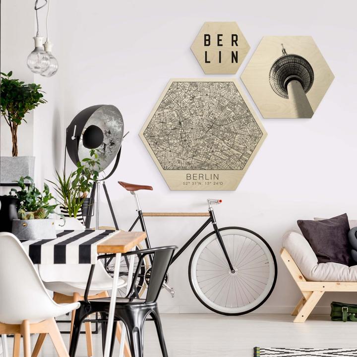 Produktbild Trenddeko Stadtplan Berlin (55 x 47 cm)