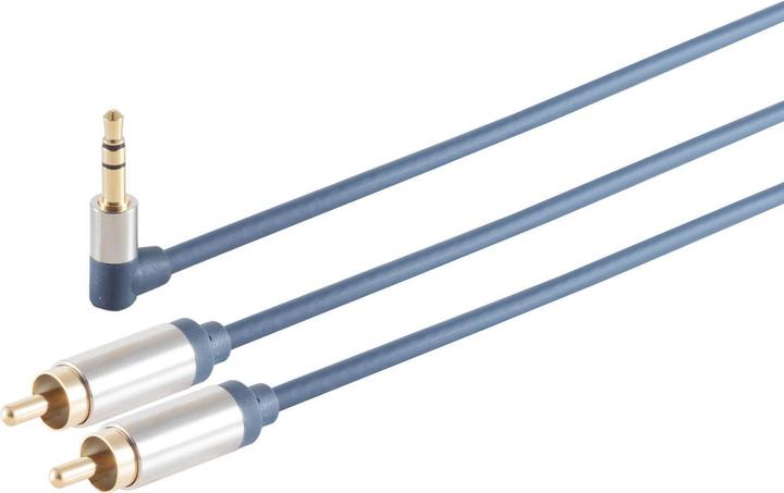 Immagine prodotto Shiverpeaks S/CONN massima connettività Home cinema Spina jack ANGLE in metallo cromato da 3,5 mm e 2 spine (3 m)