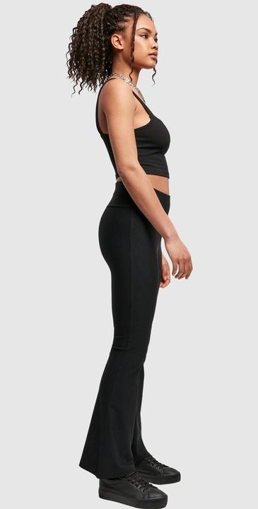 Actual product image Urban Classics Ladies High Waist Rib Boot Cut Leggings (5XL)