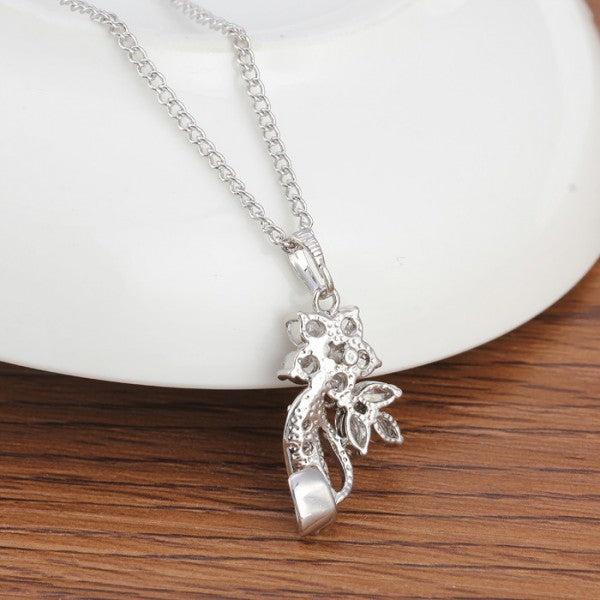 Actual product image Hermex Set Platinum refined LUXURY necklace pendant - platinum (Copper alloy)