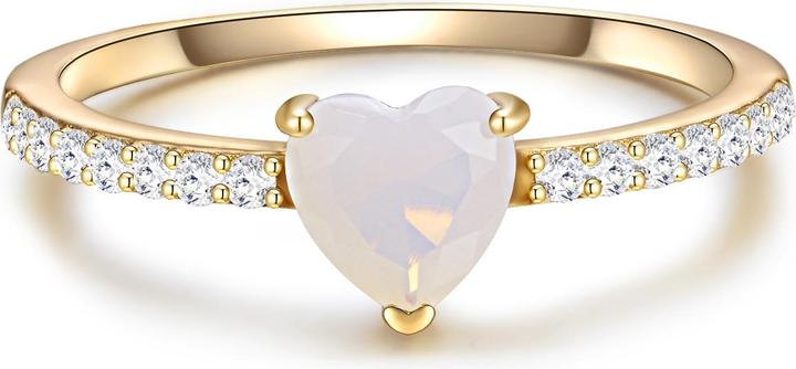 Produktbild Glanzstücke München Damen Sterling Silber Mondstein (synth.) gelbgold - 29872 (48, 925 Silber)