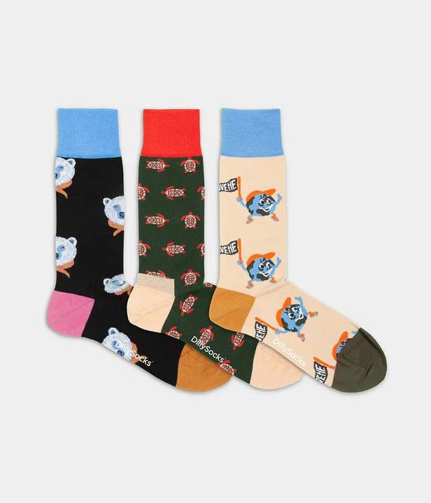 Image du produit DillySocks Autour du monde (Lot de 3, 36 - 40)