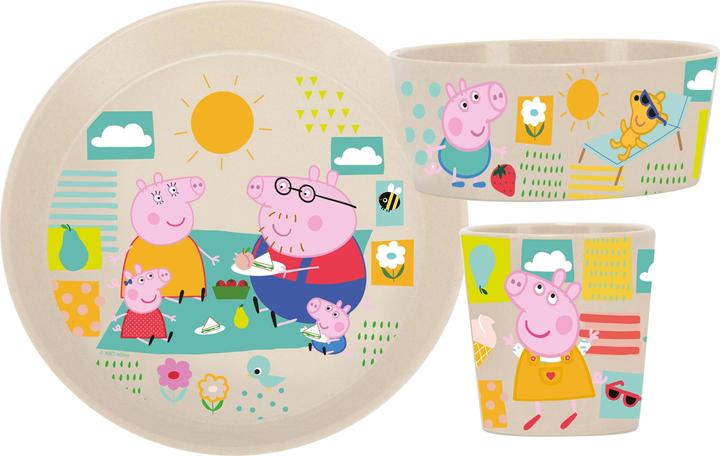 Produktbild Koziol Kindergeschirrset Connect Peppa Pig, 3-teilig, Beige