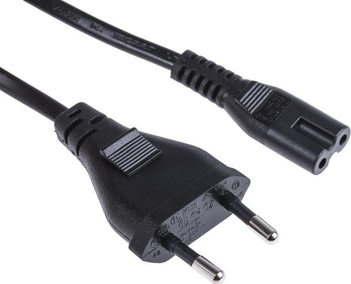 Image du produit Rs Pro Câble d'alimentation, A IEC C7 / femelle, B prise européenne type C / mâle, 2,5 A, 1.5m noir, 250 V (1.50 m)