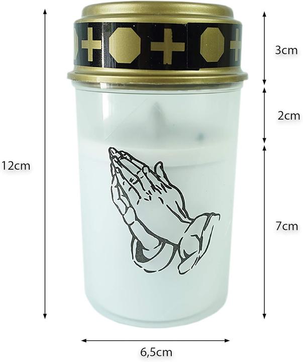 Actual product image Novaliv LED Grave Light White Permanent Flicker Effect incl. Batteries Grave Candles Cemetery Candle (4 pcs.)