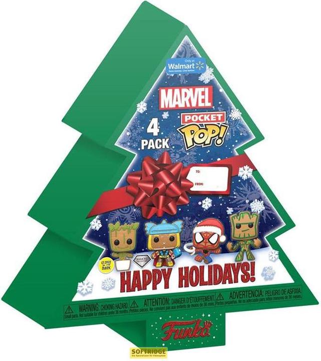 Produktbild Funko Pocket Pop! Marvel - Tree Holiday Box 4-Pack