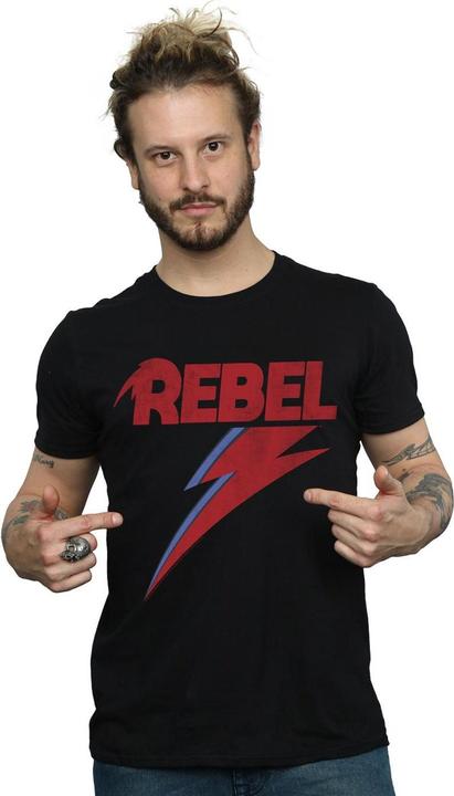 Immagine prodotto David Bowie Distressed Rebel Maglietta Uomo (M)