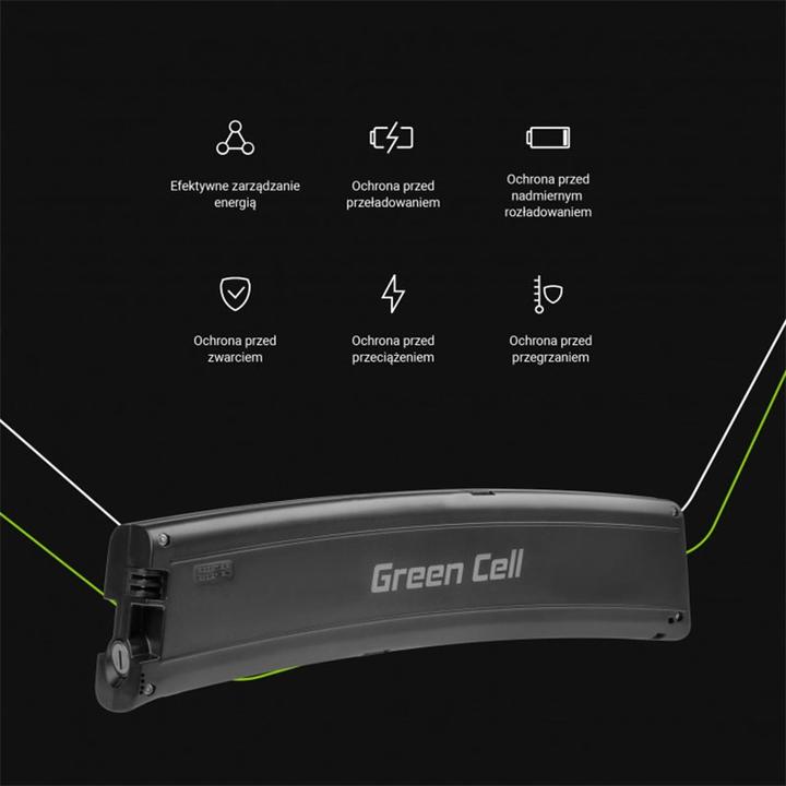 Actual product image GreenCell eBike 36V 7.8Ah E-Bike Li-Ion Frame Type with charger - 7,800 mAh (281 Wh, E-Bike battery)