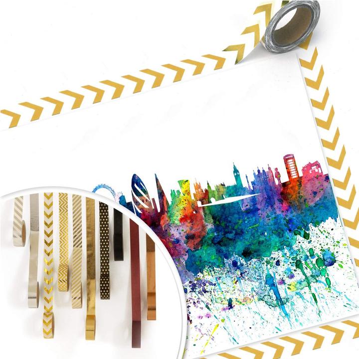 Actual product image Trenddeko London watercolor skyline (40 x 30 cm)