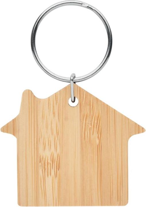 Actual product image MidOcean HouseBoo House Bamboo Keyring