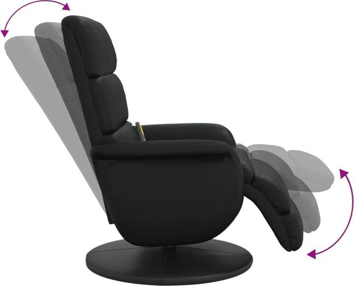 Actual product image VidaXL Massage chair with footrest black imitation leather, colour