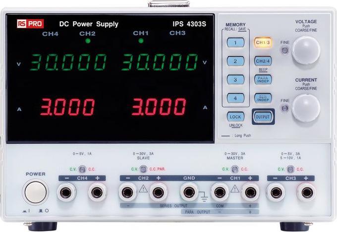Produktbild Rs Pro 4ch,195W programmable linear DC P/S