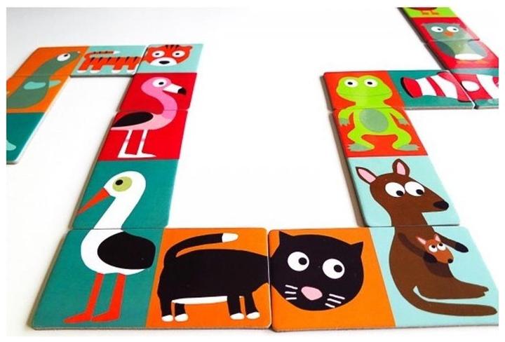 Produktbild Djeco Lernspiel Domino Tiere (Multilingual)