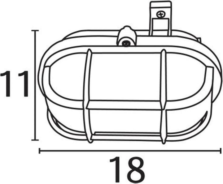 Produktbild Nordlux Oval Skot, Wandleuchte/Decke, Schwarz (E27, IP44)