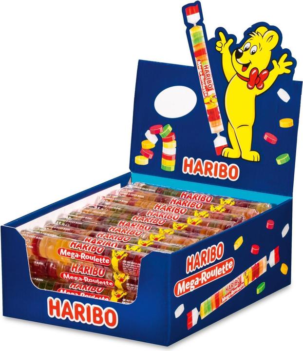 Image du produit Haribo Gelée de fruits méga-ROULES (40 pcs, 1800 g)