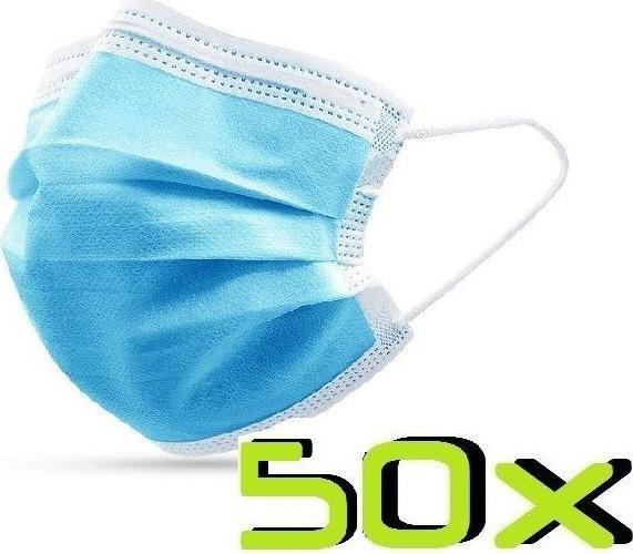 Produktbild Greencare 50x Profi OP Maske, Atemschutzmaske, Mundschutz 3-lagig blau (Schutzklasse II, 50 x)