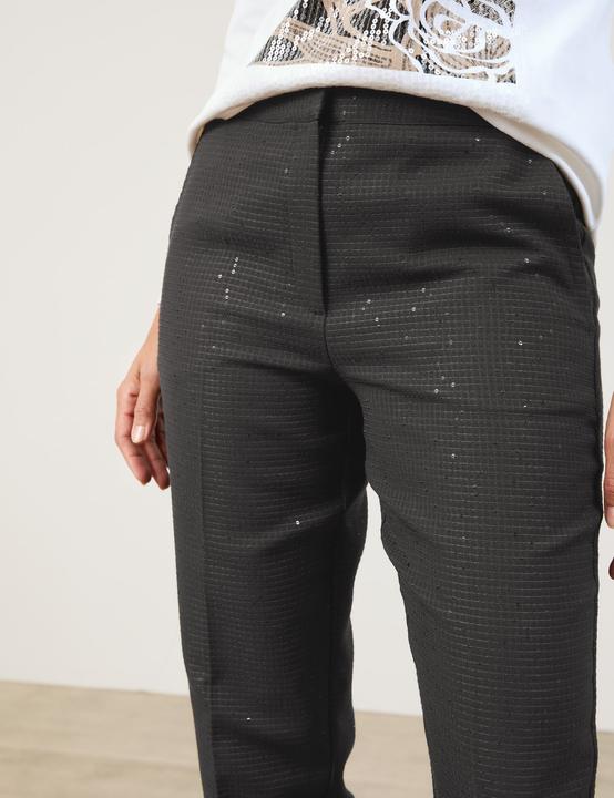 Actual product image Gerry Weber Elegant trousers with sequins trousers cloth/combi shortened - 64318 (44)