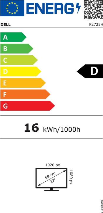 Energie-Label Dell P2725H (1920 x 1080 Pixel, 27")