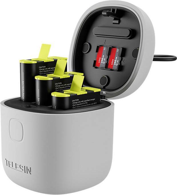 Image du produit Telesin 3-slot waterproof charger Allin box for GoPro Hero 9 / Hero 10 + 3 batteries (GP-BTR-906-GY- (GoPro Hero 9)