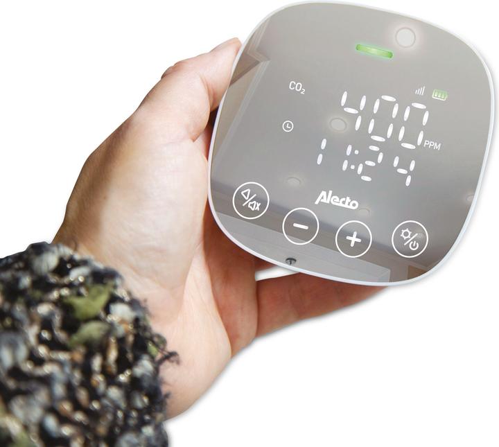 Actual product image Alecto CO2 meter AQ30 with NDIR sensor and humidity meter