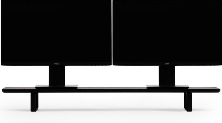 Actual product image Oakywood Desk Shelf - dual monitor stand - made of solid wood - colour Black / Black -