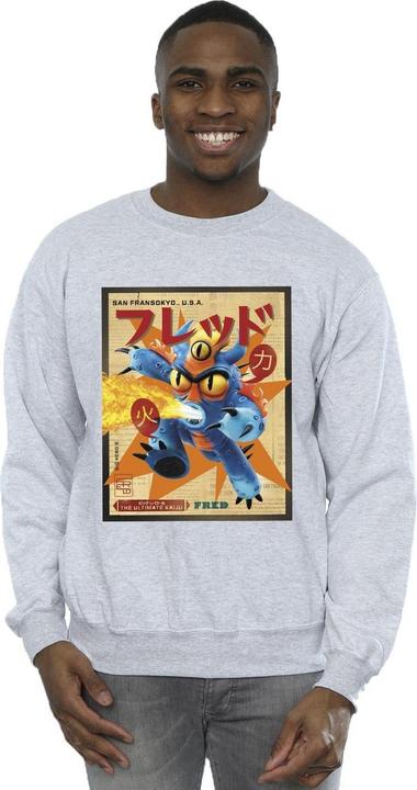 Immagine prodotto Disney Big Hero 6 Baymax Fred Newspaper Felpa Uomo (4XL)