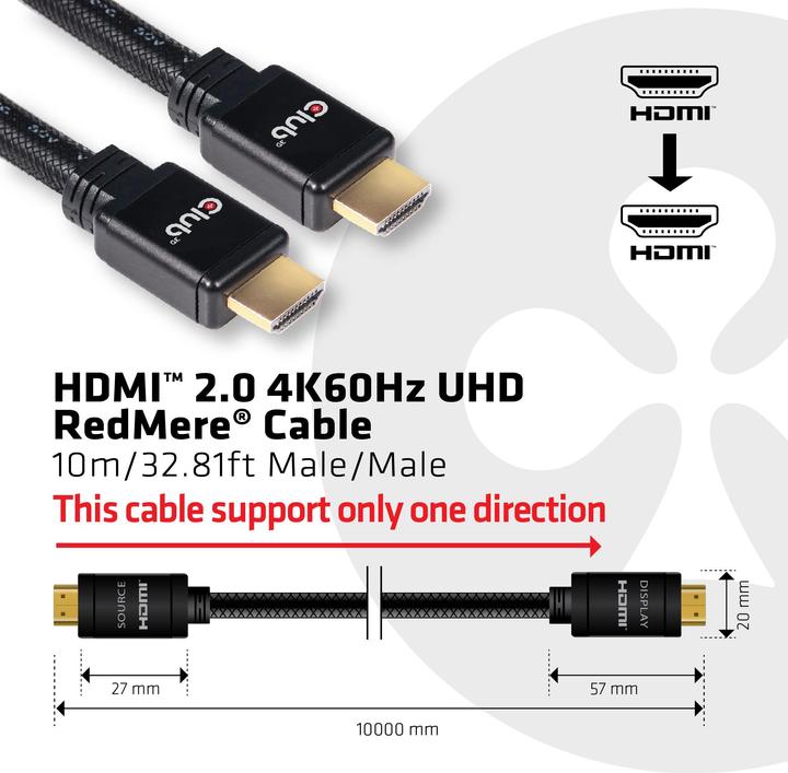 Actual product image Club 3D HDMI (Typ A) — HDMI (Typ A) (10 m, HDMI)