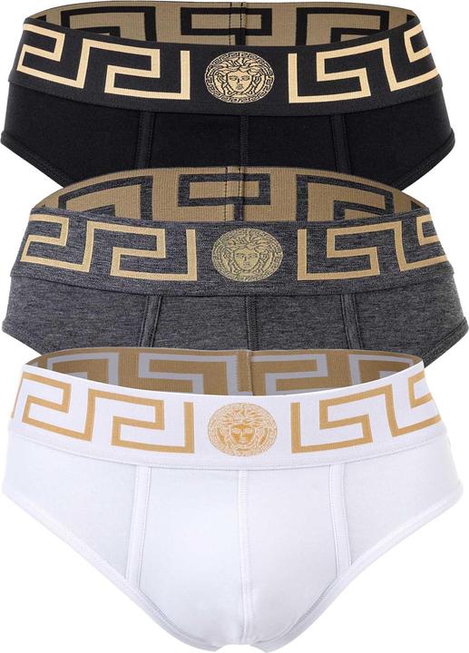 Immagine prodotto Versace Underpants Tri-Pack Slip Jersey Topeka Bi-Stretch Cotton Organic New Logo (L, confezione da 3)