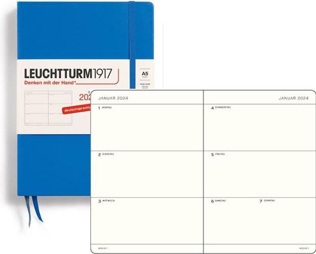 Produktbild Leuchtturm1917 LEUCHTTURM 3T/S MED.18mon HC SKY (A5)